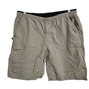 The North Face Shorts Mens Lg Khaki Tan Hiking Outdoor Ripstop Nylon Quick Dry